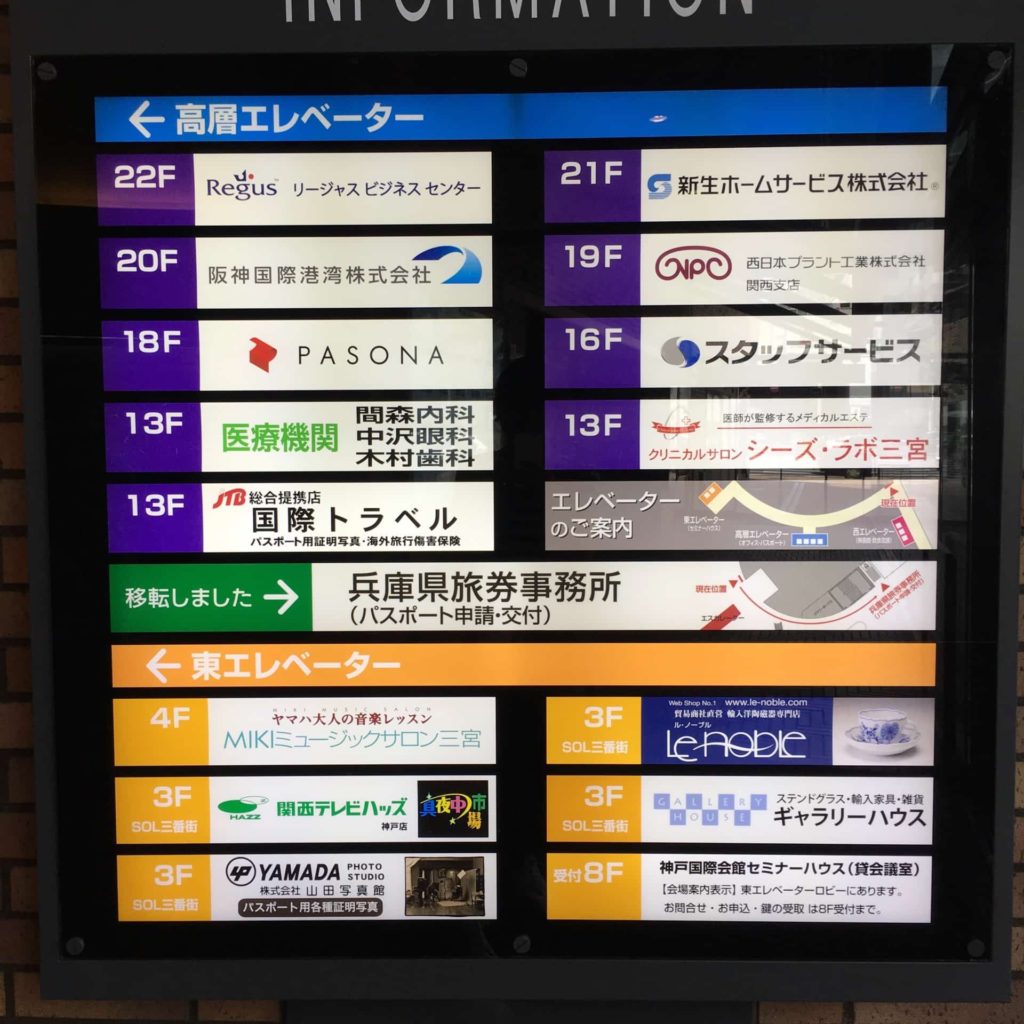 兵庫県旅券事務所 神戸 三宮 パスポート 申請 更新 時間 兵庫窓口 取り方 神戸国際会館 写真 場所