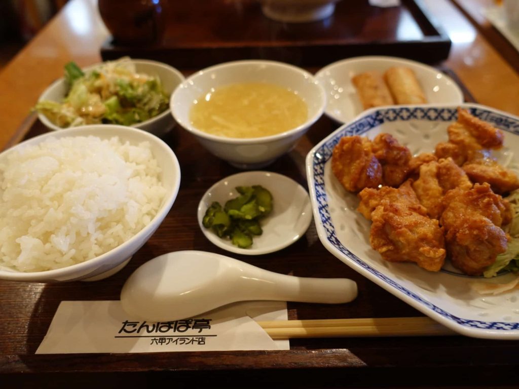 旬菜Dining たんぽぽ亭 六甲アイランド 中華料理 ランチ 鶏 唐揚げ定食