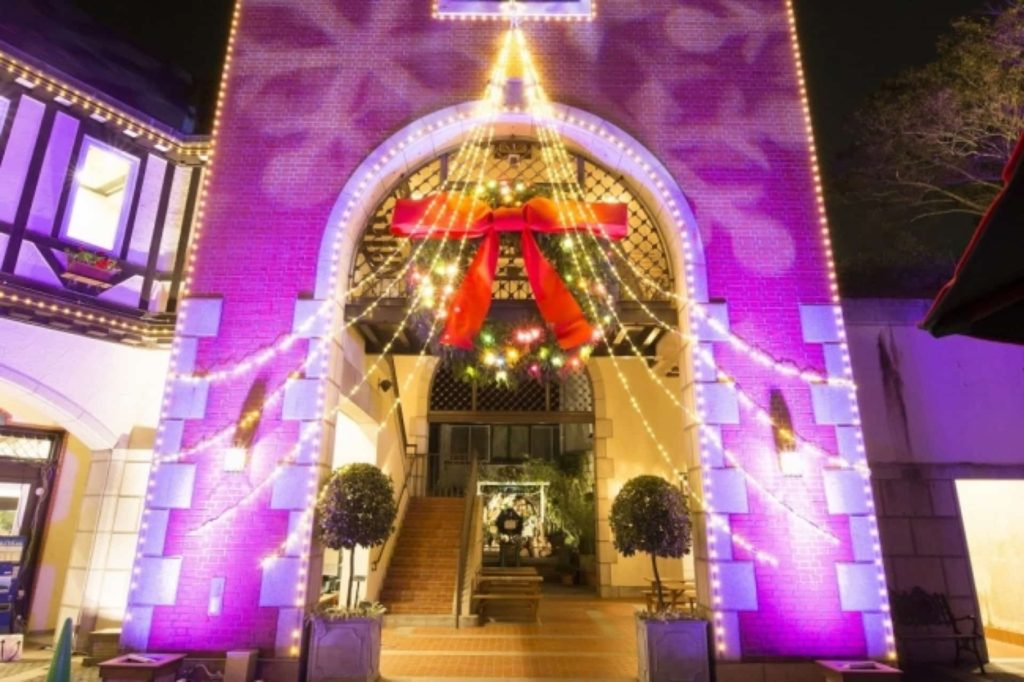 布引ハーブ園 神戸 ハーブ園 2018 イベント クリスマス 古城のクリスマス イルミネーション デート 夜景